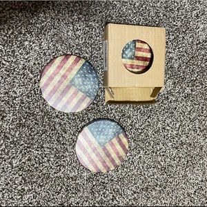 American flag coasters